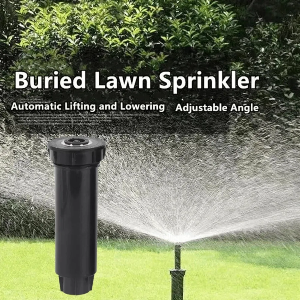 Adjustable 360 Degree Retractable Sprinkler Nozzle 1/2 Inch Female Thread Anti-Rust Underground Lawn Sprinkler Telescopic