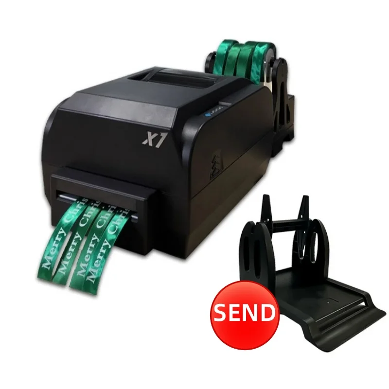 Ribbon special printer color silk gift packaging tape banner couplet flower basket silk satin fabric barcode machine Electronics