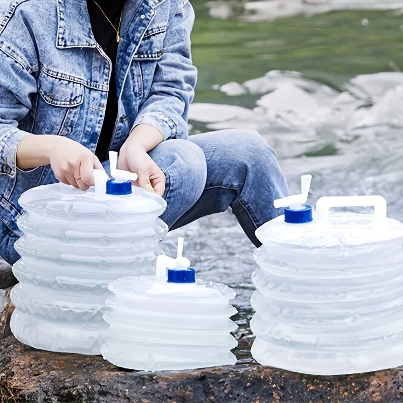 

5/10L Outdoor Folding Square Water Bags Car Portable Thickened Bucket Field Drinking Reusable Auto Emergency Water Storage Tanks