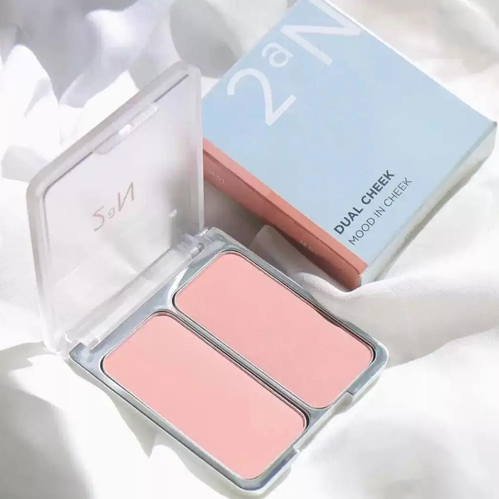 Milk Two-tone Blush Natural Non-fading Non-blurring Double-color Blush Finely Textured Moisturizing Gradient Blush Makeup