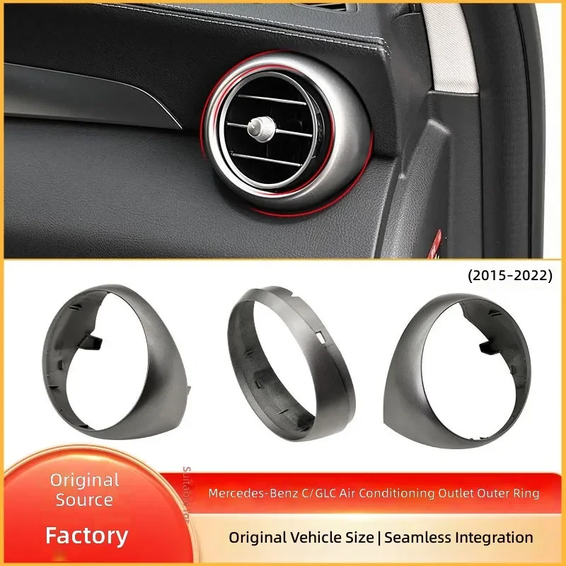 For Mercedes Benz C Class W205 GLC X253 Air Conditioner Outlet Trim Ring Round AC Vent Decorative Frame Cover
