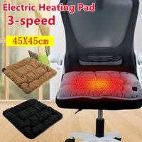 Car Heated Seat Cushion Graphene Winter Plush Seat Cushion 12V Car Universal USB Electric Heating Single-chip Pad Accessories