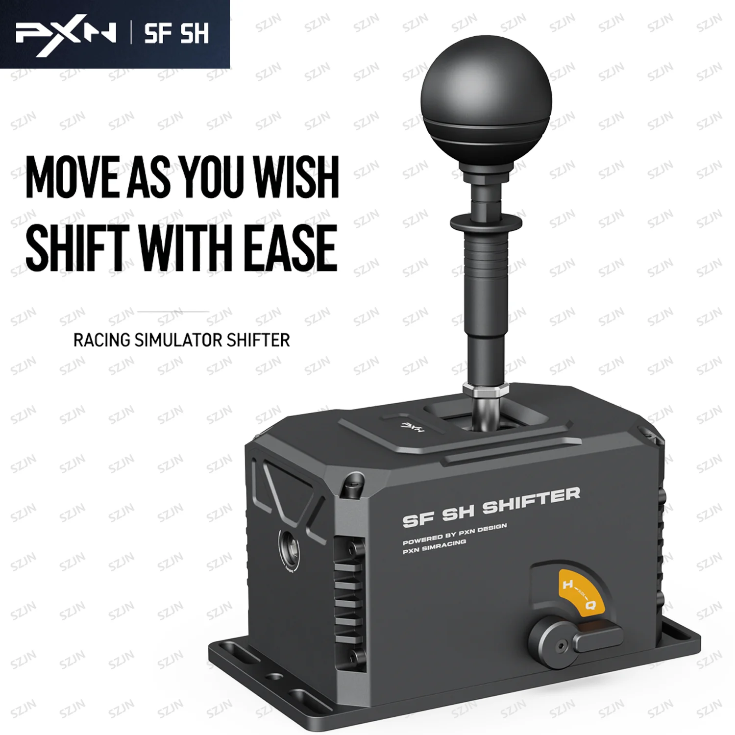 PXN SF SH 7+R Shifter Metal Racing Simulator Shifter Dual Hall Sensor Spring Ball Mechanism PC Racing Game Compatibility