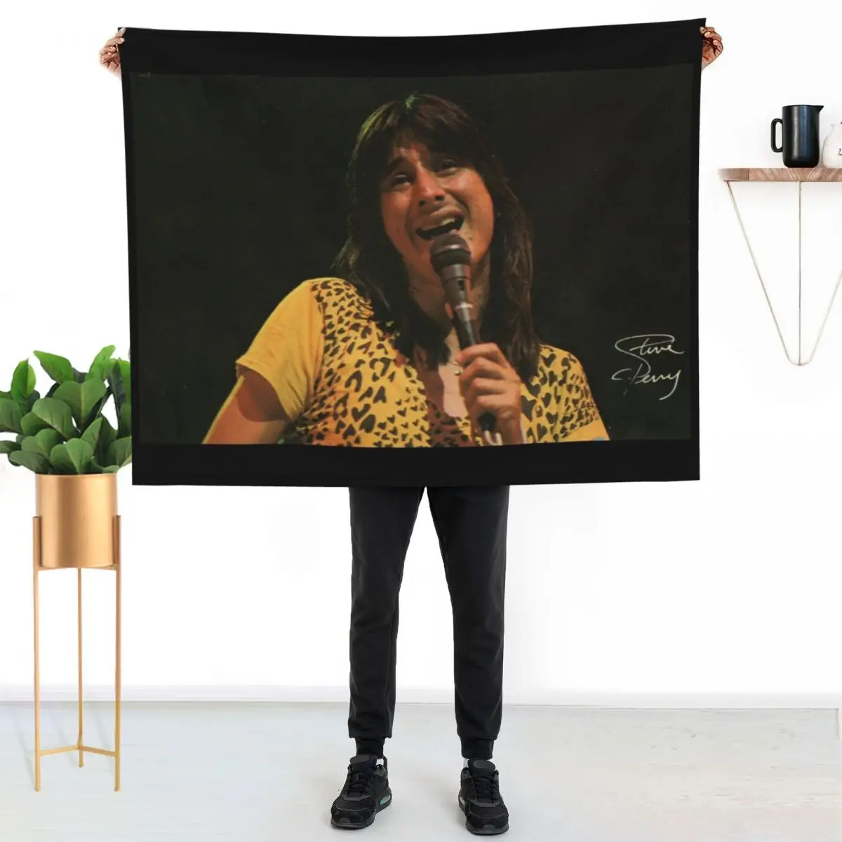 Steve Perry Throw Blanket Fade Resistant Durable Throw Blanket