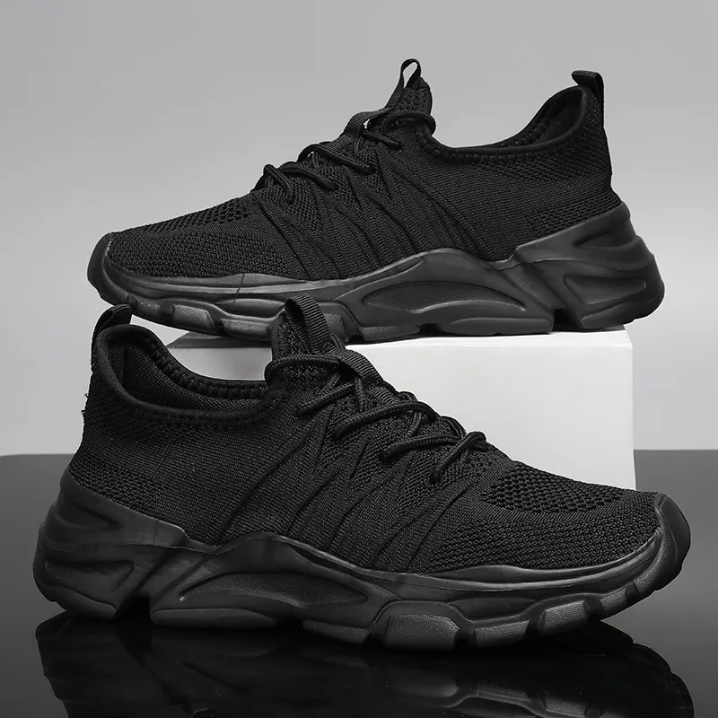 Herrenmode-Sportschuhe, leichte Mesh-Sneaker, Laufschuhe, rutschfest, Stoßdämpfung, bequeme Schuhe für Walking, Fitness und Training