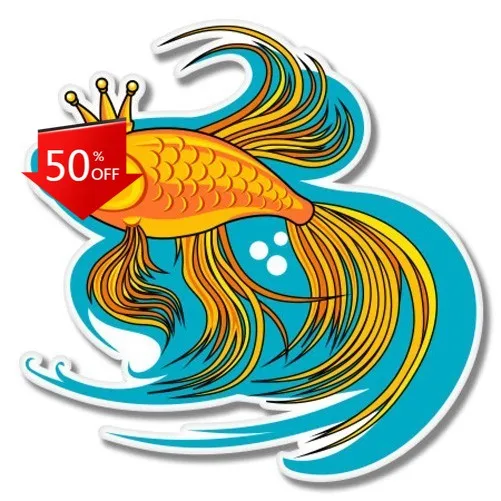 

Goldfish Phone Aesthetic Motor Home Laptop Window Truck Sticker Cute Cool Unique Vintage