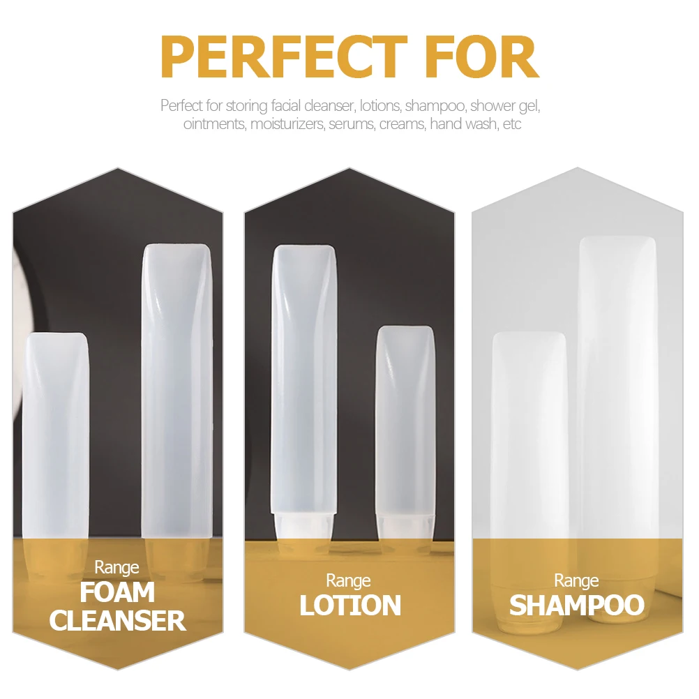 

Squeezable Travel Lotion Bottles Refillable Empty Tubes for Toiletries Liquid Squeeze Portable Sub Bottles Friendly Samples