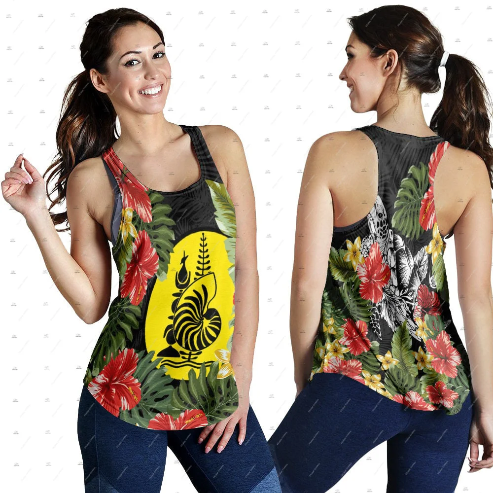 Custom Name New Caledonia French Polynesian Islands Tattoo 3DPrint Harajuku Yoga Women Vest Racerback Tank Fitness Sleeveless X3
