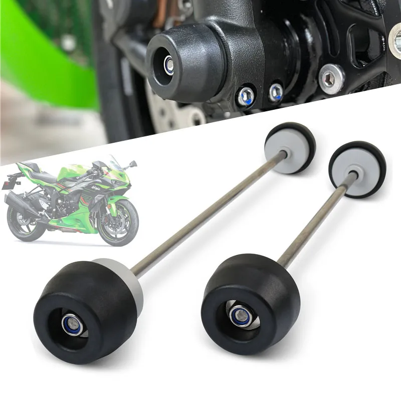 For ZX-6R ZX6R 2024 2025 Motorcycle Accessories Front & Rear Axle Fork Crash Sliders Wheel Protector