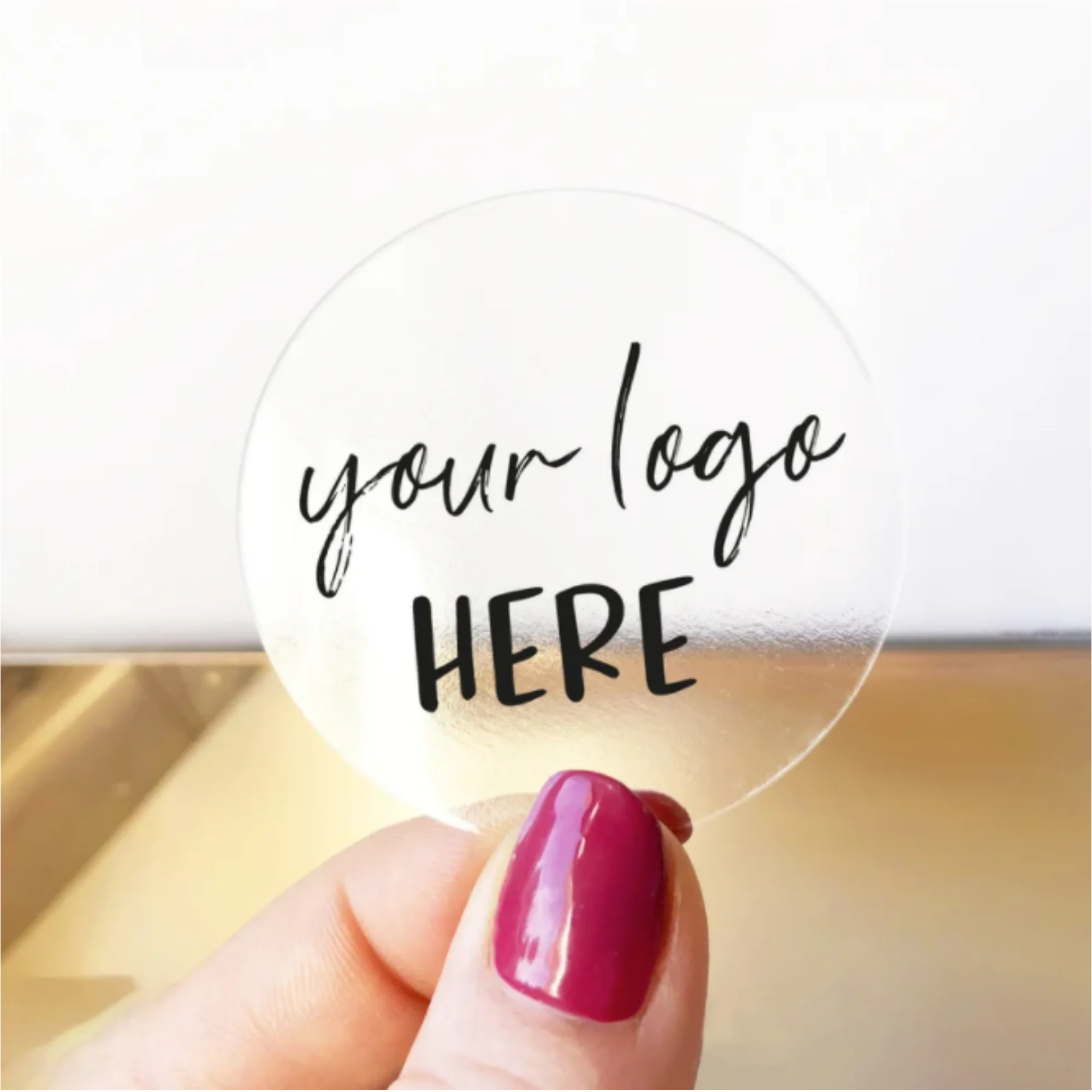 

100PCs Custom Waterproof Clear Labels, Wedding Transparent Stickers, Business Logos, Die Cut, Aesthetic, Wedding Decor, Gift Bag