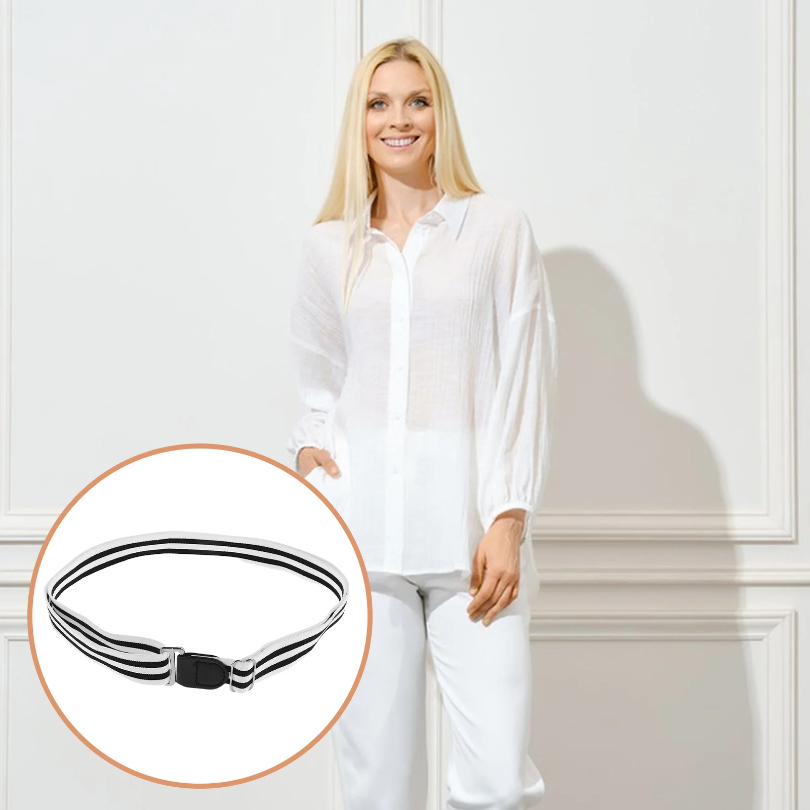 

2pcs Anti Slip Shirt Ties Men Dress Holder Straps Adjustable Stay Belt Unisex Wrinkle Resistant Strong Straps Suitable Travel