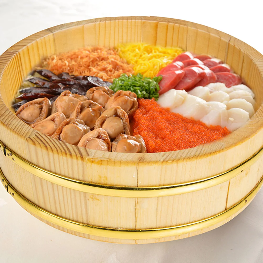

Sushi Rice Bowl Bucket Container Serving Tray Containers Japanese Style Oversized Mixing