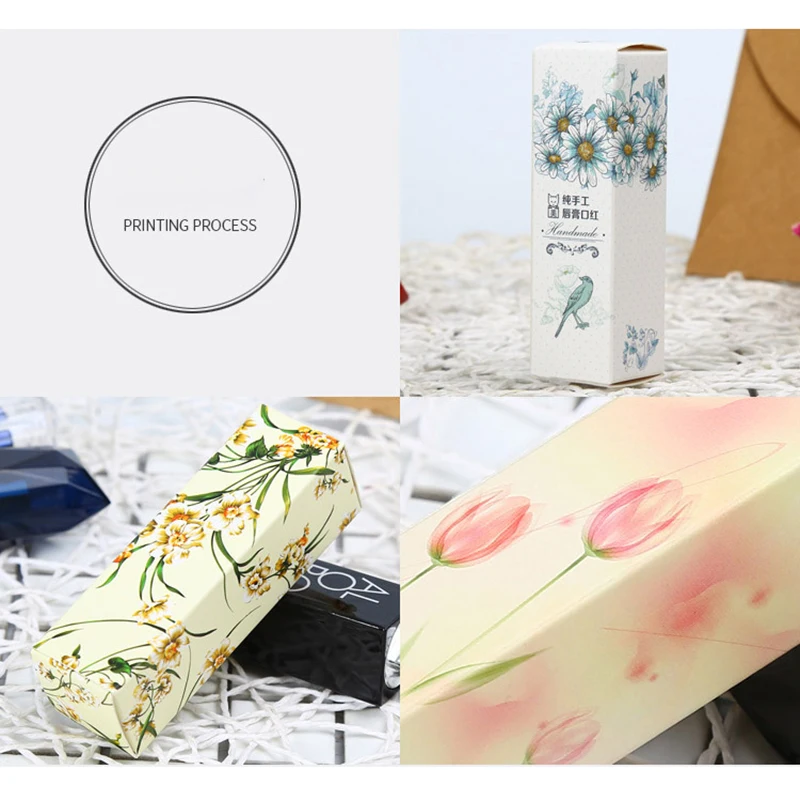 100pcs 2.5x2.5x8.5cm Carton Lipstick Essential oil Box Dropper Bottle Cosmetics Gift paper Box Mini Cardboard Boxes