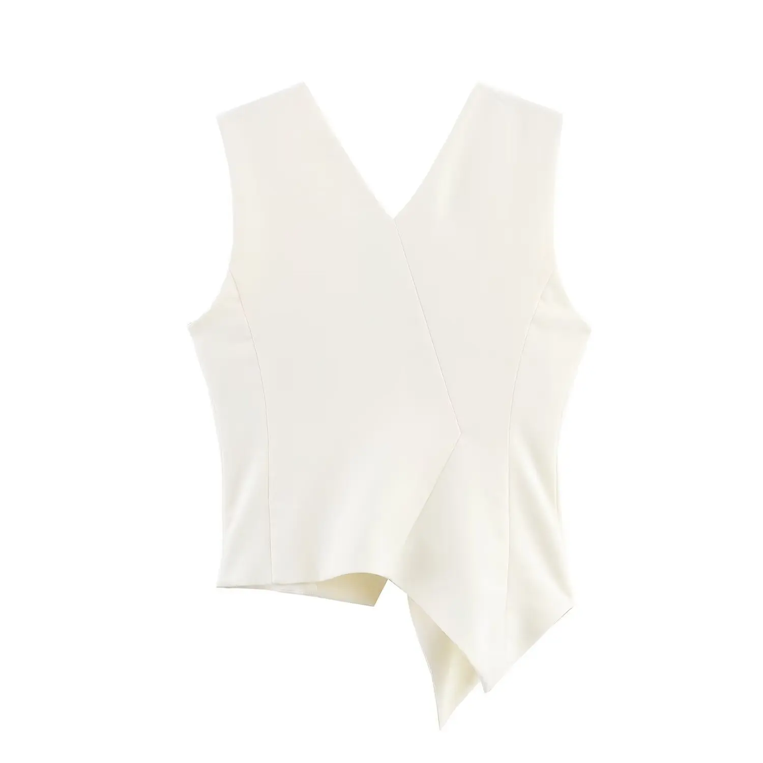 Dames elegant commuter broekpak asymmetrisch vest rechte broek zomer 2025, nieuwe mode all-match kantoor damespak