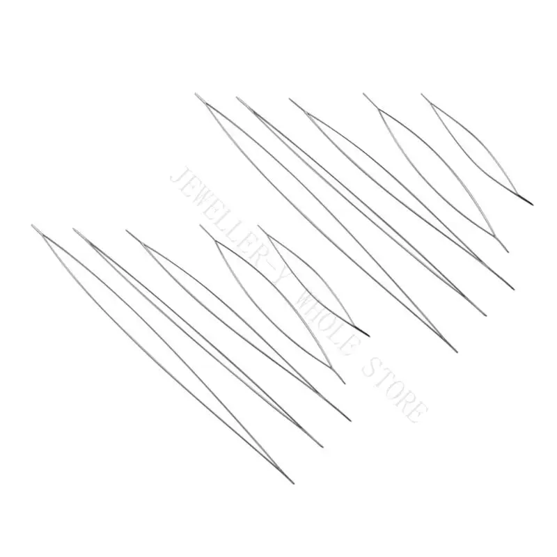 R7UF Split End Beading Needle Set Practical Carbon Steel Crafting Essential For Jewelry Artisans Beading Pins