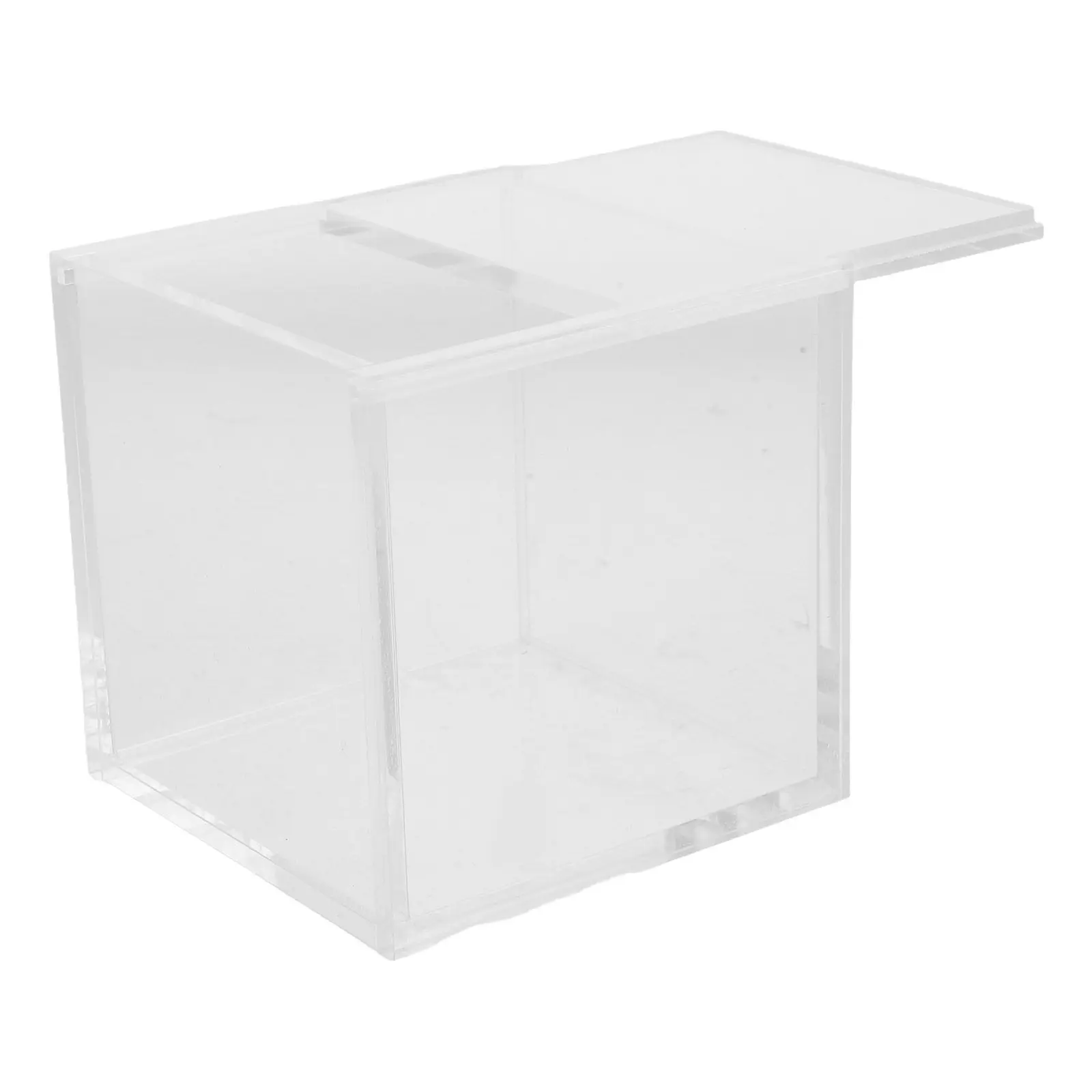 

Маленький акриловый органайзер для украшений, прозрачная квадратная коробка для переноски, 3.54, прозрачная крышка с выдвижным механизмом, куб для хранения украшений, настольный органайзер