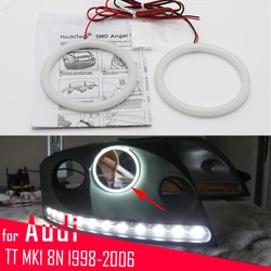 for Audi TT MK1 8N 1998-2006 Car Accessories Ultra Bright Day Light DRL Cotton Angel Eyes Demon Eyes Kit Warm White Ring