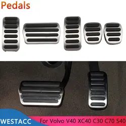 Car Pedals for Volvo V40 XC40 C30 C70 S40 2013 2014 2015 2016 2017 2018 Fuel Gas Brake Accelerator Pedal Pad Cover Accessories