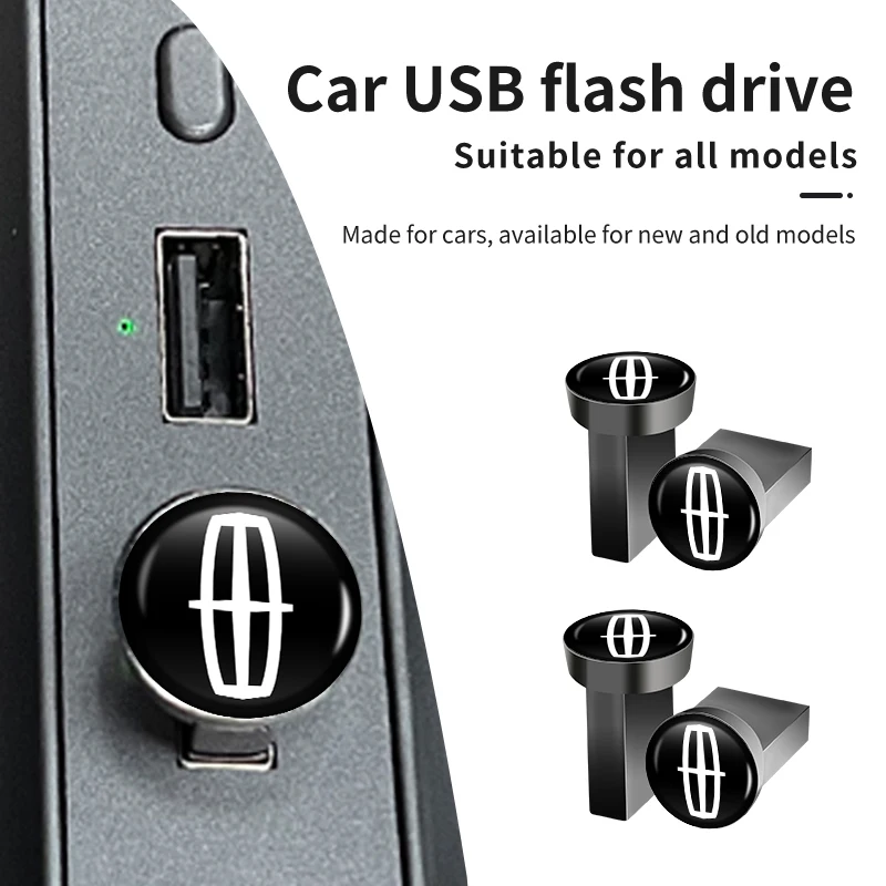 Car USB Flash Drive Mini Portable Storage Memory Drive Pendrive For Lincoln Navigator MKZ MKX MKC MKT Continental Nautilus Flyer