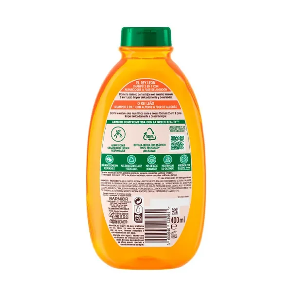 Garnier Ultra Soft Apricot Shampoo 2 in 1 for Children Easy to Untangle