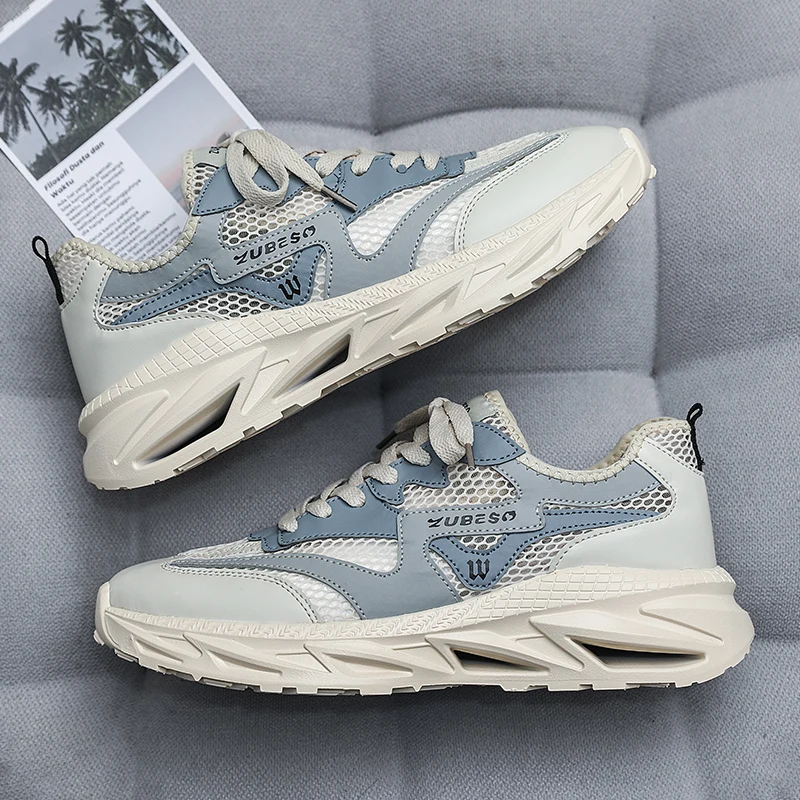 

Summer Large Mesh Matching Color Lightweight Fashion New 2025 Increase Sneakers Men's Fashion Shoes Mesh Cloth Breathable Cool