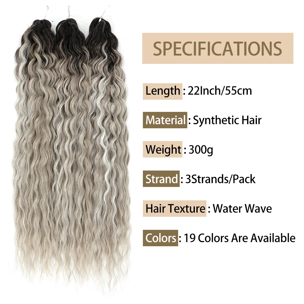 حليقة الشعر الاصطناعية موجة المياه تويست الكروشيه الشعر الأفرو تجعيد الشعر الكروشيه الضفائر أومبير تجديل الشعر التمديد للنساء #4