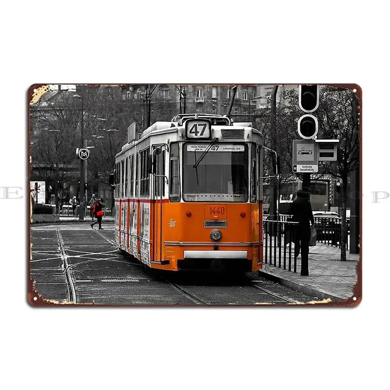 Dreary Day In Budapest Metal Plaque Poster Pub Vintage Create Designs Classic Tin Sign Poster