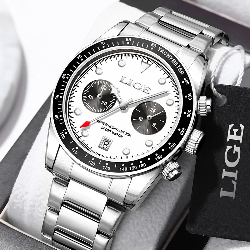 

LIGE New Watches for Men Top Luxury Brand Quartz Men’s Watch Sport Waterproof Wrist Watches Chronograph Date Relogios Masculino