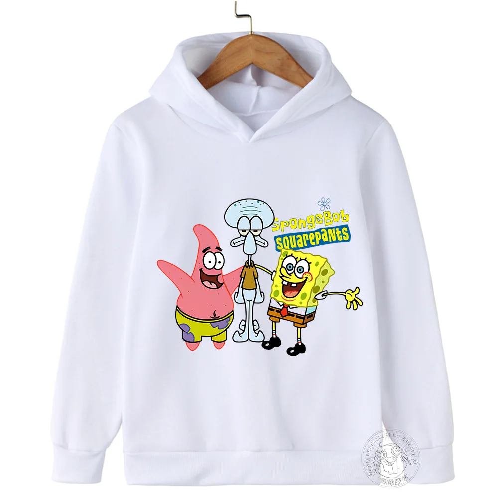 SpongeBob Printed Hoodies for Kids Sweatshirts for Boys and Girls Original Fashion Creative Games Harajuku Boys Clothes Hoodie