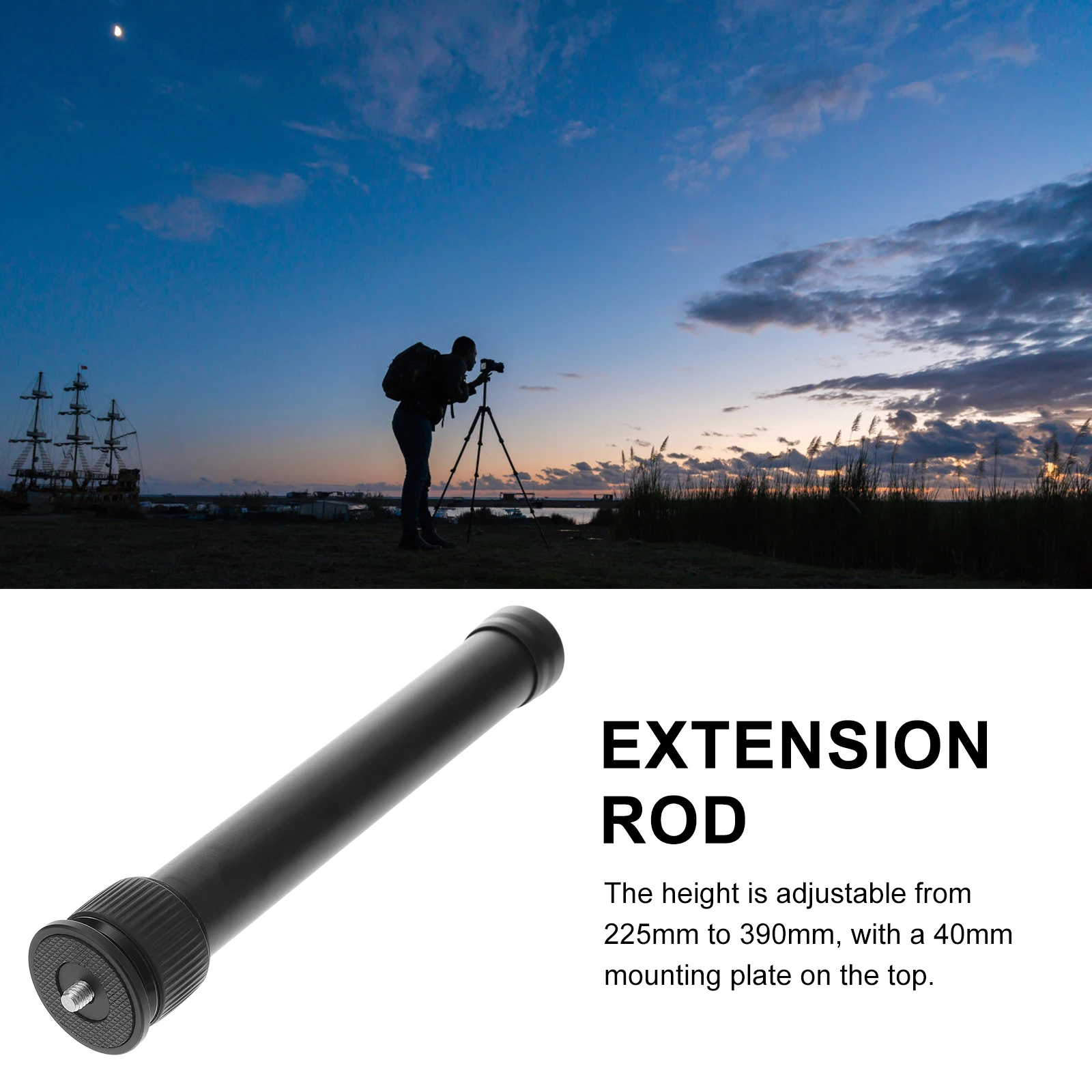 

Cnc Machined Extendable Tripod Extension Tube For Gimbals Stabilizers Digital Cameras Camcorders And Monopods Adjustable Length