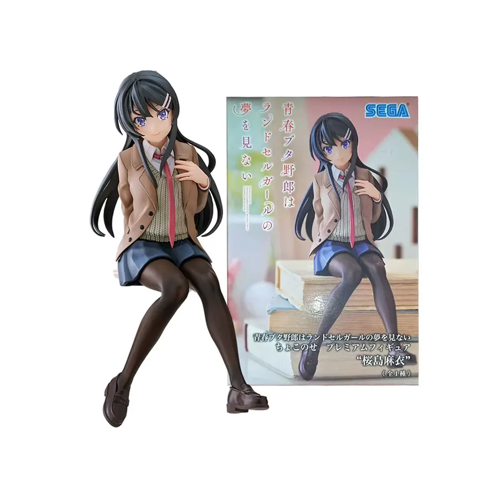 14CM Anime Rascal Does Not Dream of a Knapsack Kid Figure Sakurajima Mai Sitting Series Anime Model Toy Gift Collection PVC