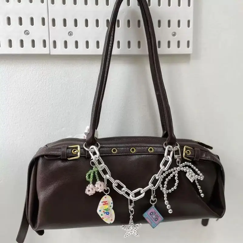 

INS Heart Flower Cherry Keychain Starfish Bow Bag Pendant Key Chain Decoration Cartoon Bag Charm Keychain Jewelry Accessories