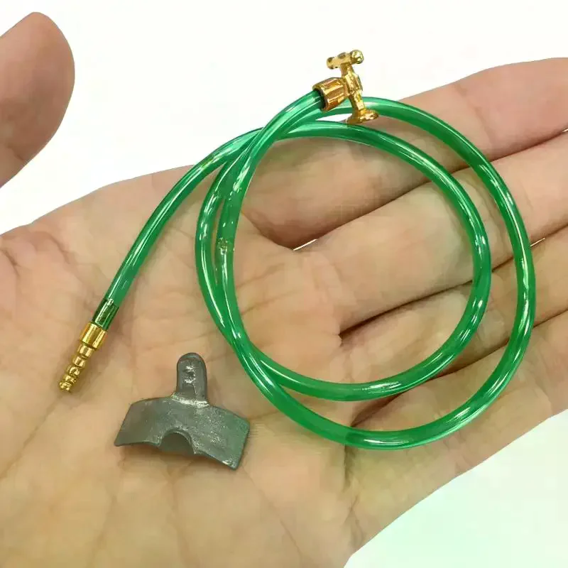 1 ensemble de Simulation de maison de poupée, pelle Miniature, houe, fourche et tuyau d'eau, outil de réparation, accessoires de jardin féerique, outils agricoles