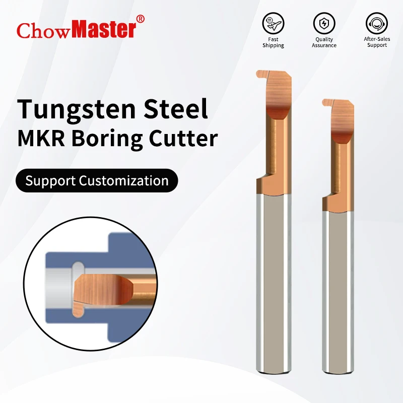 CHOWMASTER 1PC MKR Round Grooving Cutter Boring Auto Lath Small Hole Internal Turning Tool CNC Carbide Coated Modular Bar