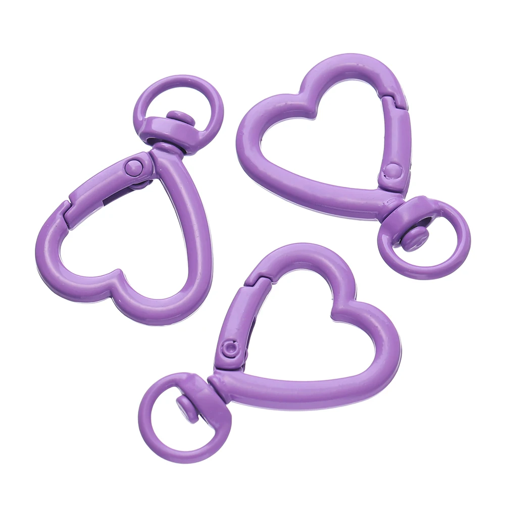 5pcs Metal Heart Lobster Claw Clasps