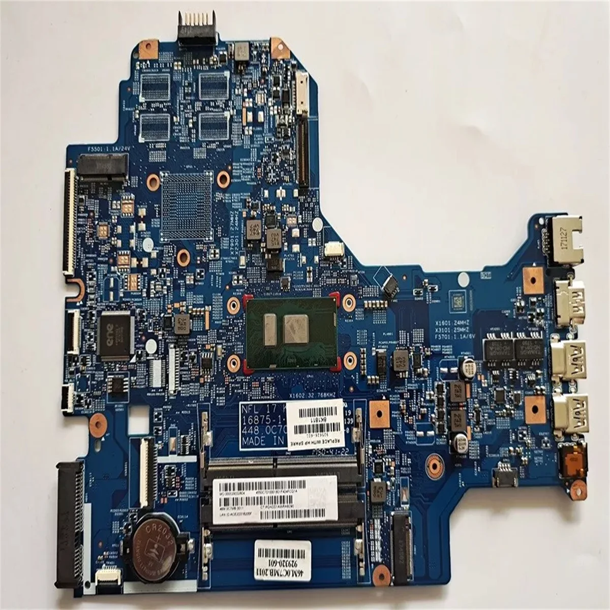 

925626-601 For 17-BS 17-BR Laptop Motherboard 16875-1 i3-6006U 100% Full Tested