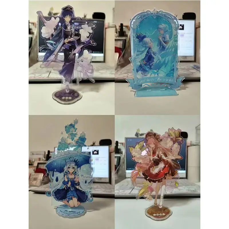 10cm Genshin Impact Scaramouche, Furina, Yae Miko Standee – 친구나 팬을 위한 생일 선물, 데스크탑 장식