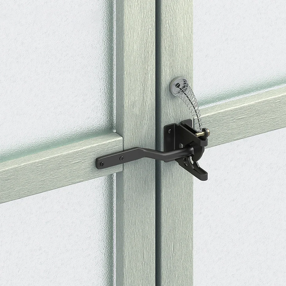 

Latch Gate Latch Fences Gate Self Locking Spring Yard Fences Adjustable Carbon Steel Gravity Latch Multifunction
