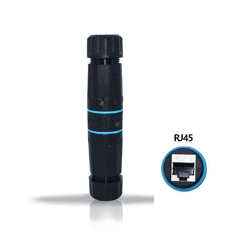 Waterproof RJ45 Connector IP68 Zinc alloy CAT6 Double Hea Cable Coupler Adapter High speed Ethernet With shield
