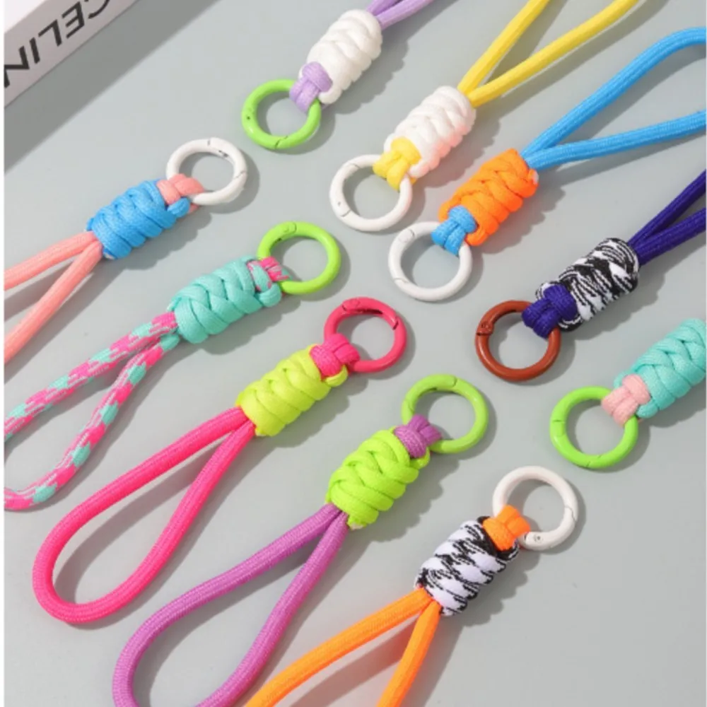 

JCYECF 1 шт. красочный плетеный веревочный ремешок брелок для чехла для телефона брелки аксессуары «сделай сам» модный брелок для ключей сумка висит