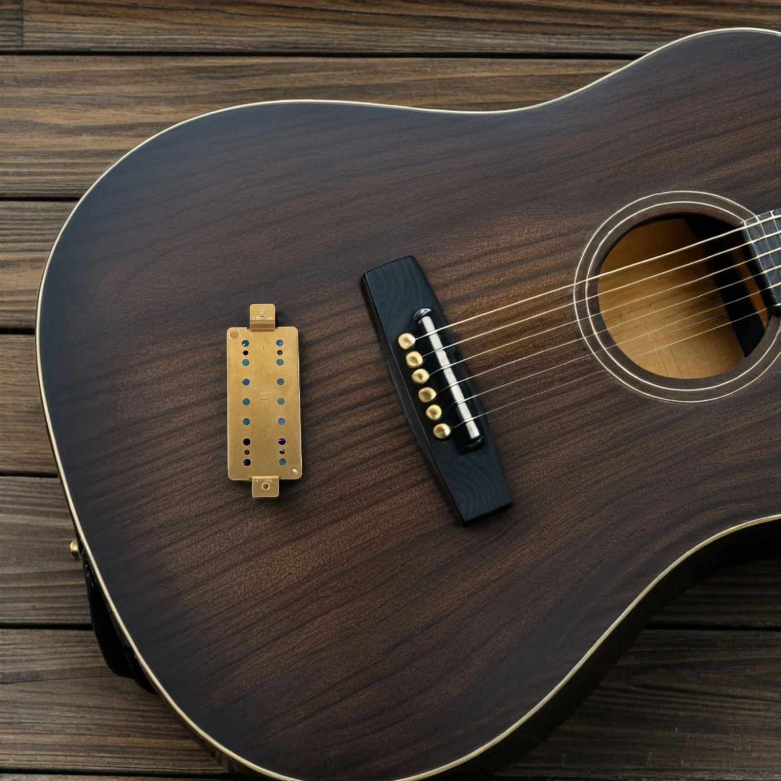 

2 Pcs Hardware 7-string Electric Guitar Accessories Brass Acoustic Pickup Baseplate