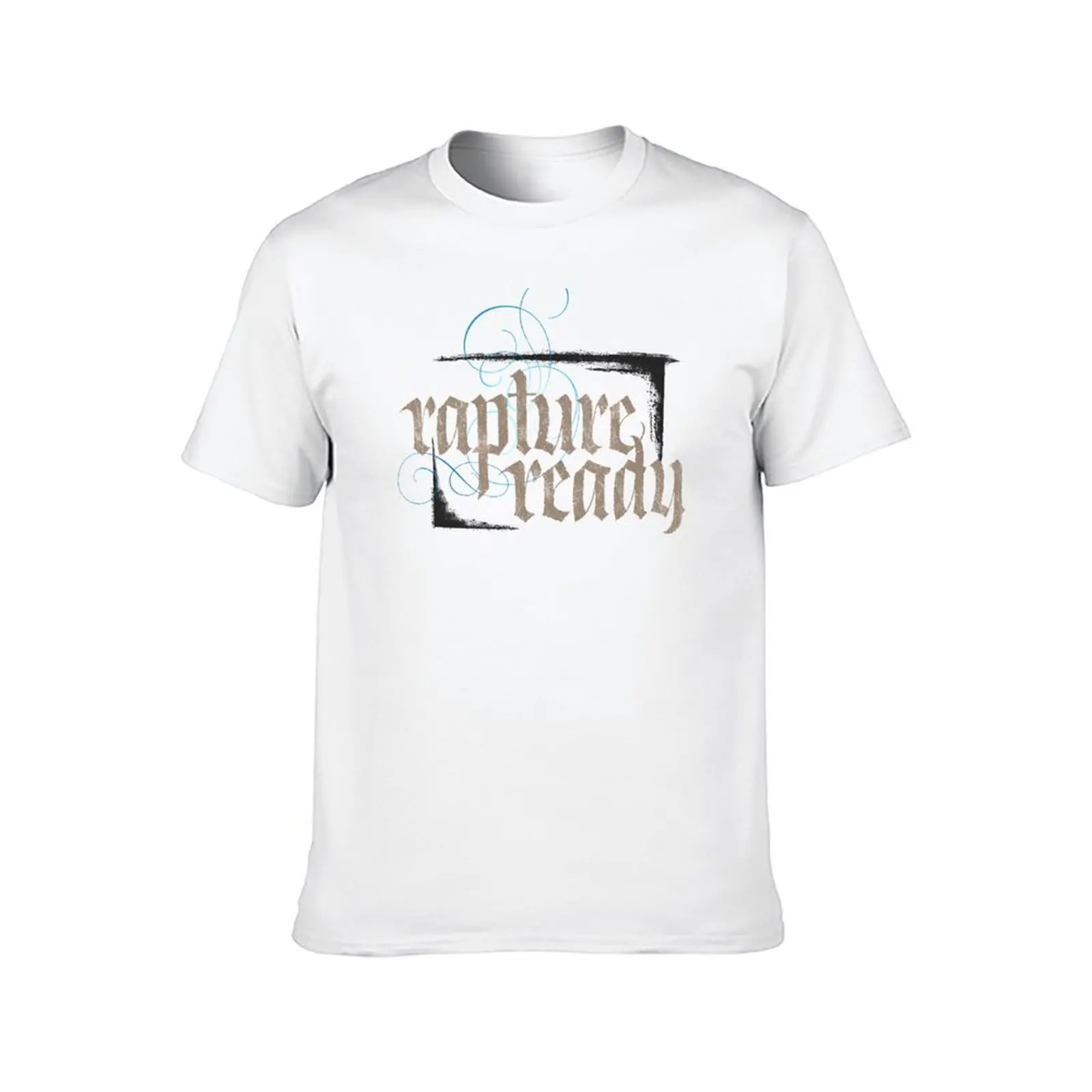Rapture Ready - Elegant Modern Religious Christian Calligraphy - hand lettering - for white T-Shirt t shirt man designer T-Shirt