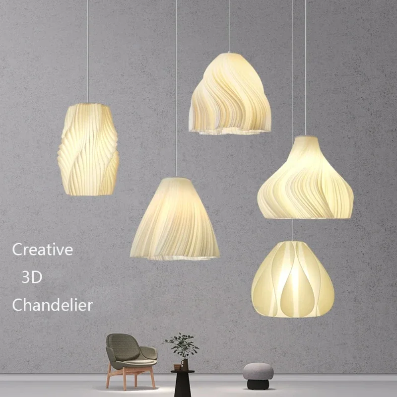 Nordic 3d pingente lâmpadas arte criativa lustre para sala de jantar casa cozinha ilha decoração pendurado luminárias brilho