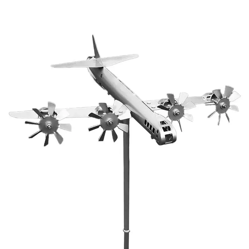 Airplane Windmill Windmill Spinner Ornament Metal Handmade Airplane Weathervanes Windmill Spinner Decor Outdoor Weathervanes