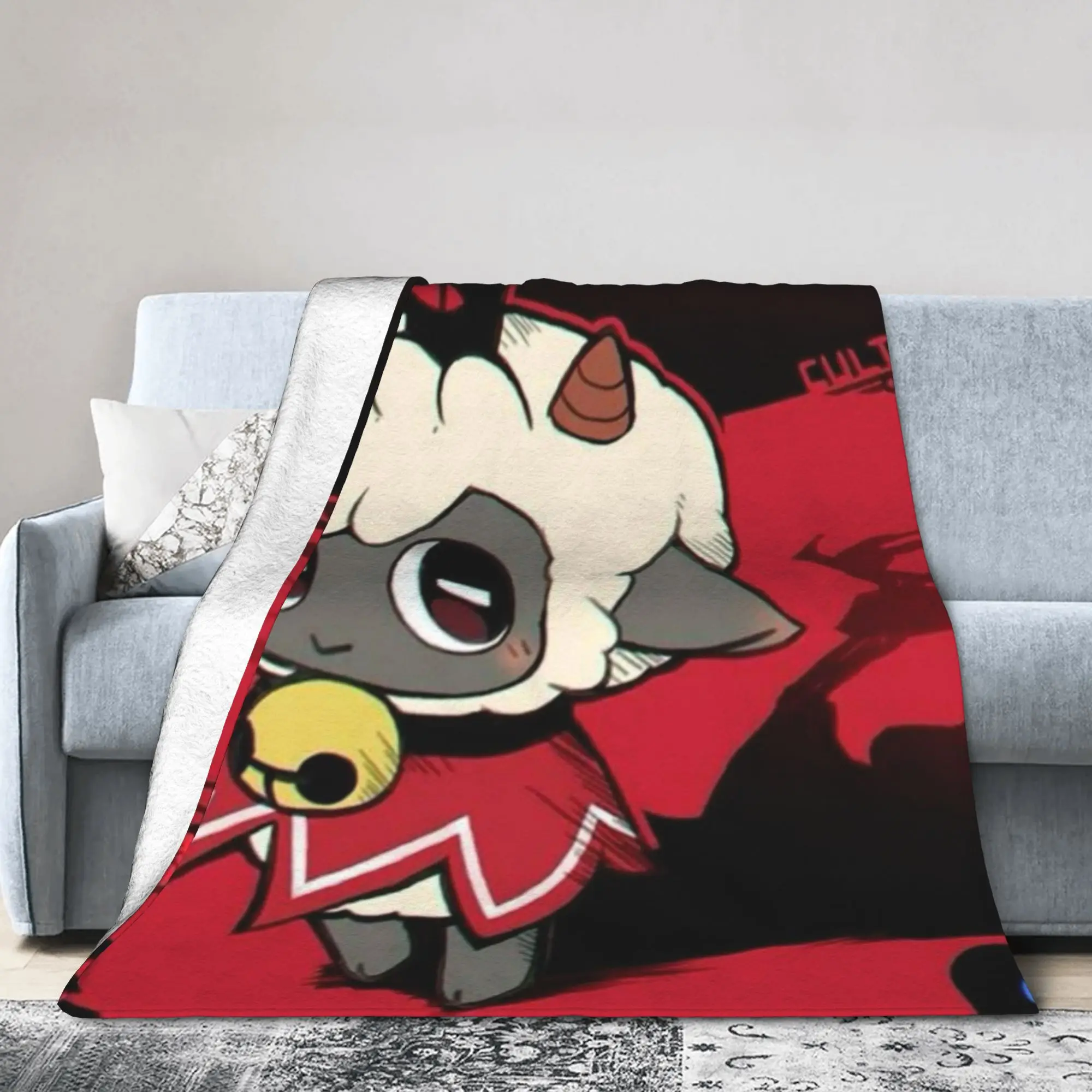Cult Of The Lamb game  Blanket Flannel  Relax Ultra-Soft Throw Blankets for Bed Bedding Throws