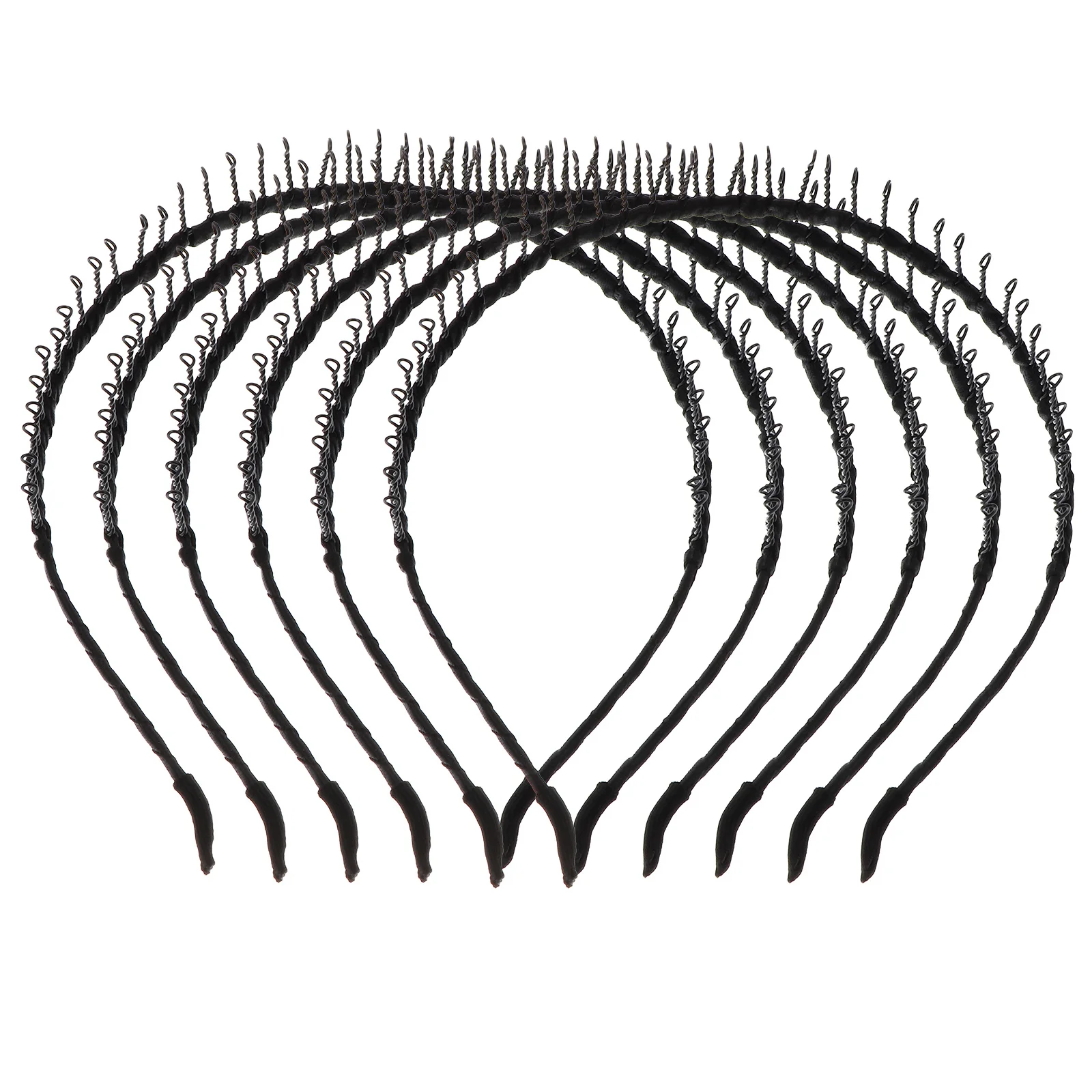 

6Pcs Teeth Comb Headband Nonslip Fashion Hairbands Decorate with Bow Flower Ribbon Tightly Fix Hair Stylish Teeth Headband