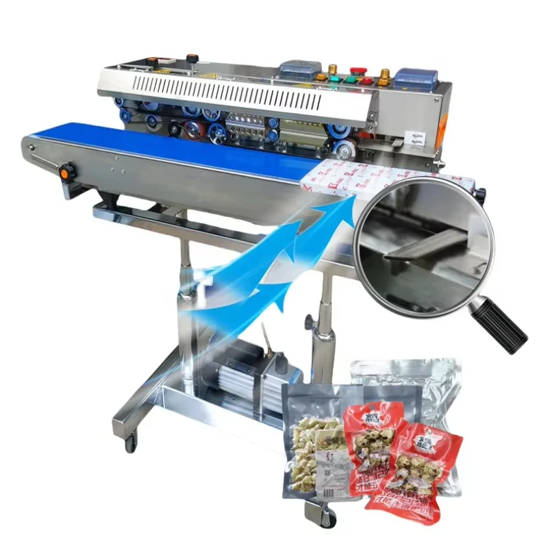 Automatic Vertical Continuous Vacuum Air Inflation Packaging Machine with Ink Wheel Date Printing Heat Sealing Machine Equipment
