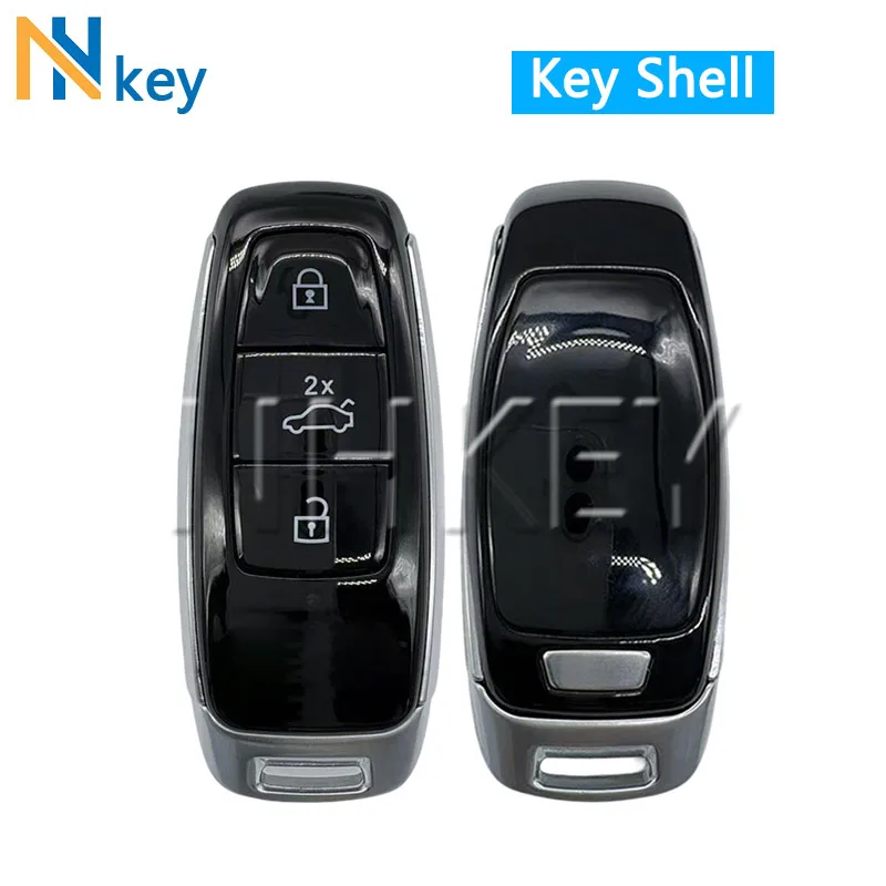 NH KEY 3 Buttons Remote Car Key Replacement Shell For A6 C8 A7 A8 Q8 2017 2018 2019 2020 Fob Key Shell Black Silver