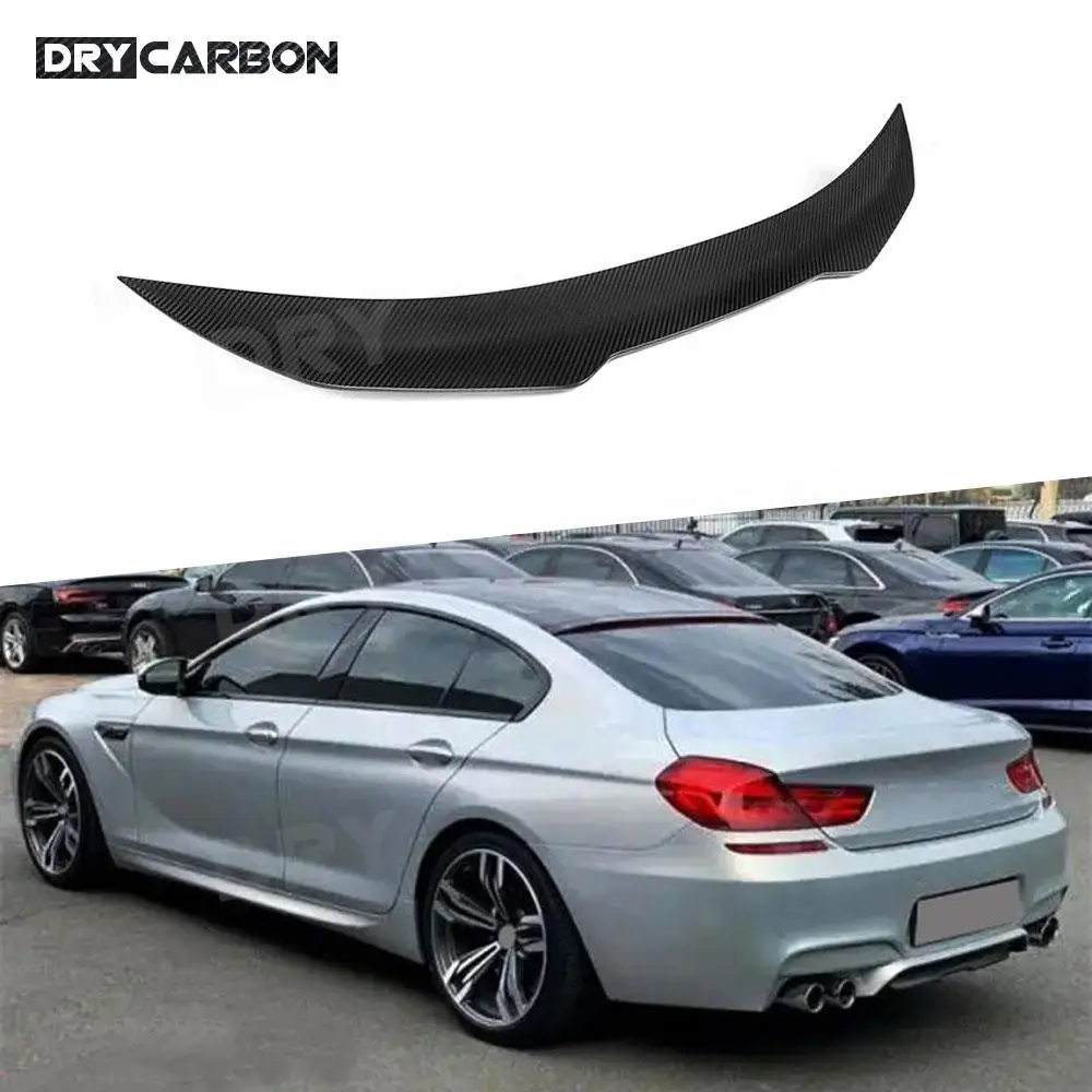 

for BMW 6 Series F06 F12 Sedan 2012-2017 Dry Carbon Fiber Rear Trunk Duck Spoiler Wing Rear Spoiler Car Accessories