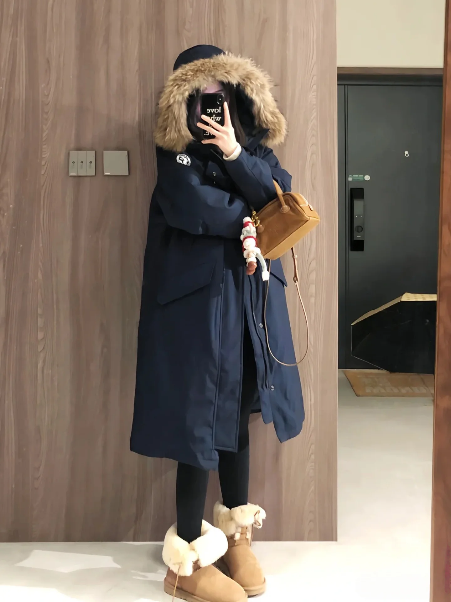 

Parkas Teenagers Womens Fall Outcoat Waterproof Safari Windproof Short-Style French Style Demi-Season Loose Hoody Thick Wadded